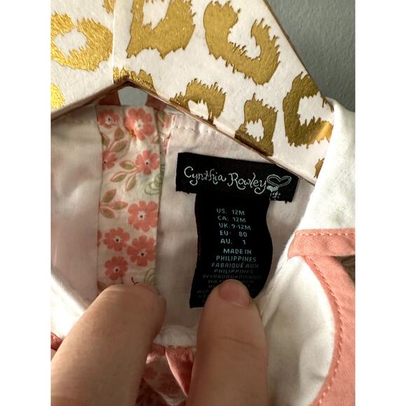 Cynthia Rowley Girls Infant Floral Dress | Size 12 Mo - Picture 3 of 4
